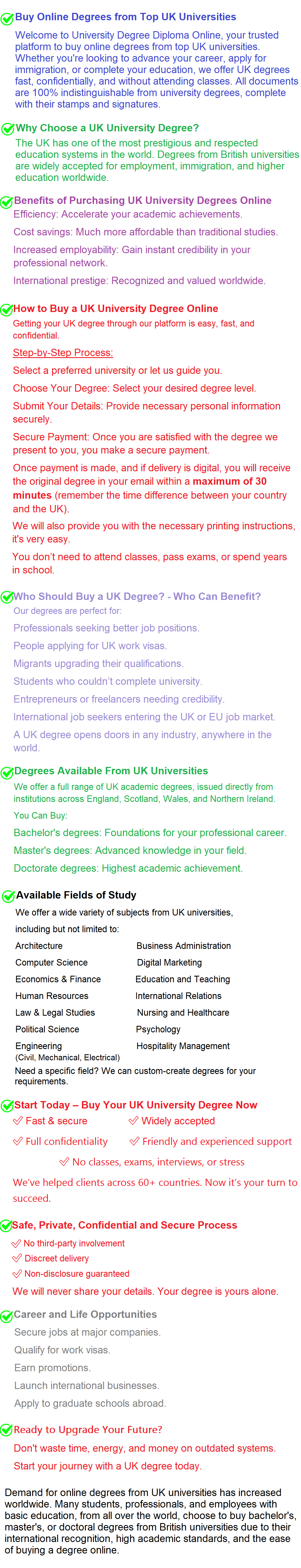 Buy university degree abroad